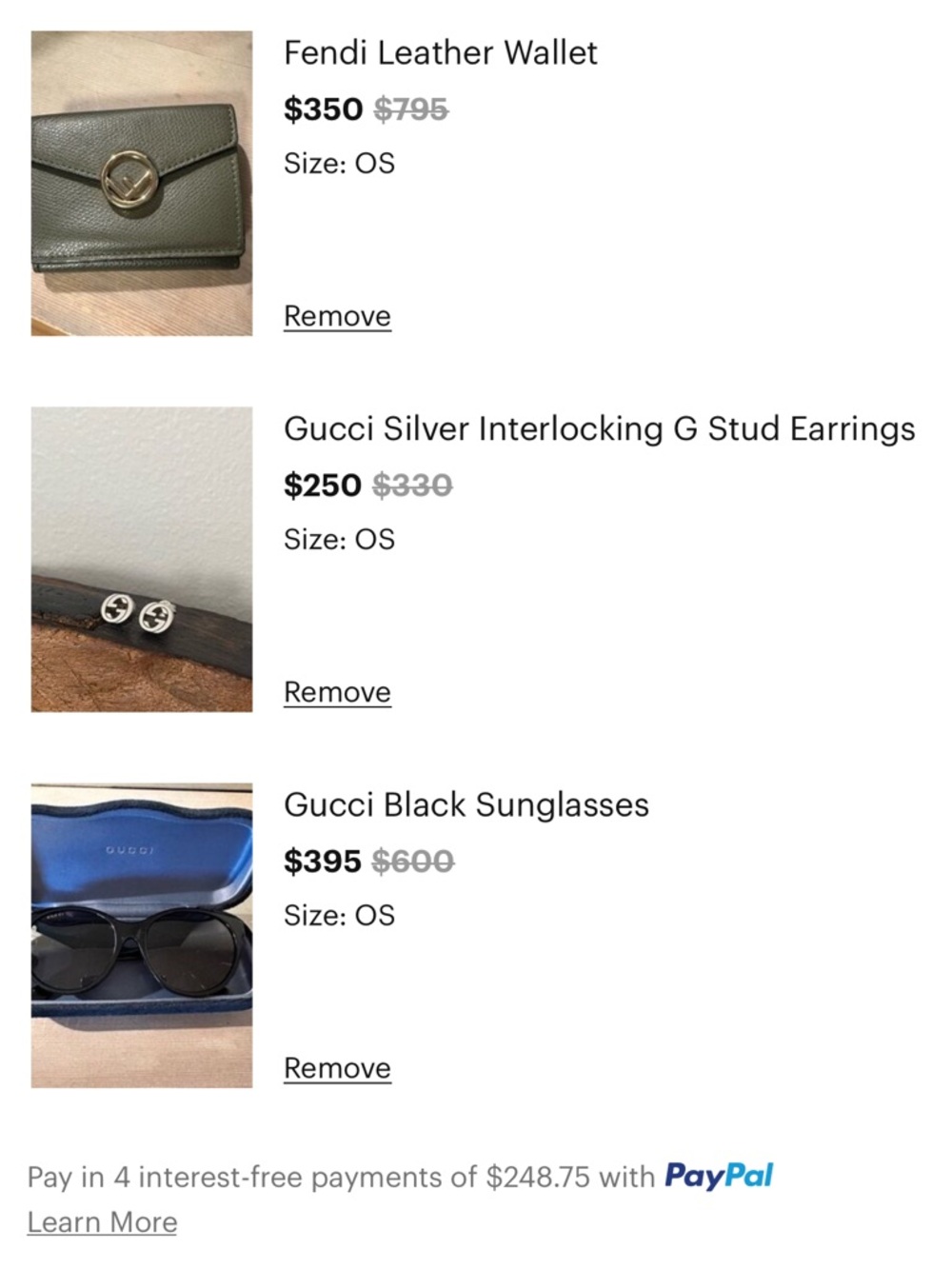 Trade listing